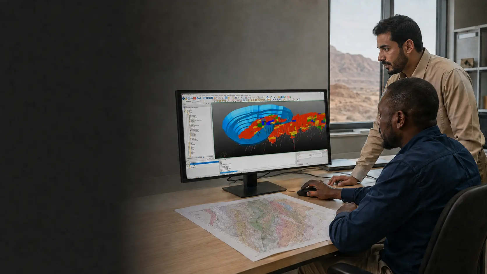 Takween technical team reviewing exploration data