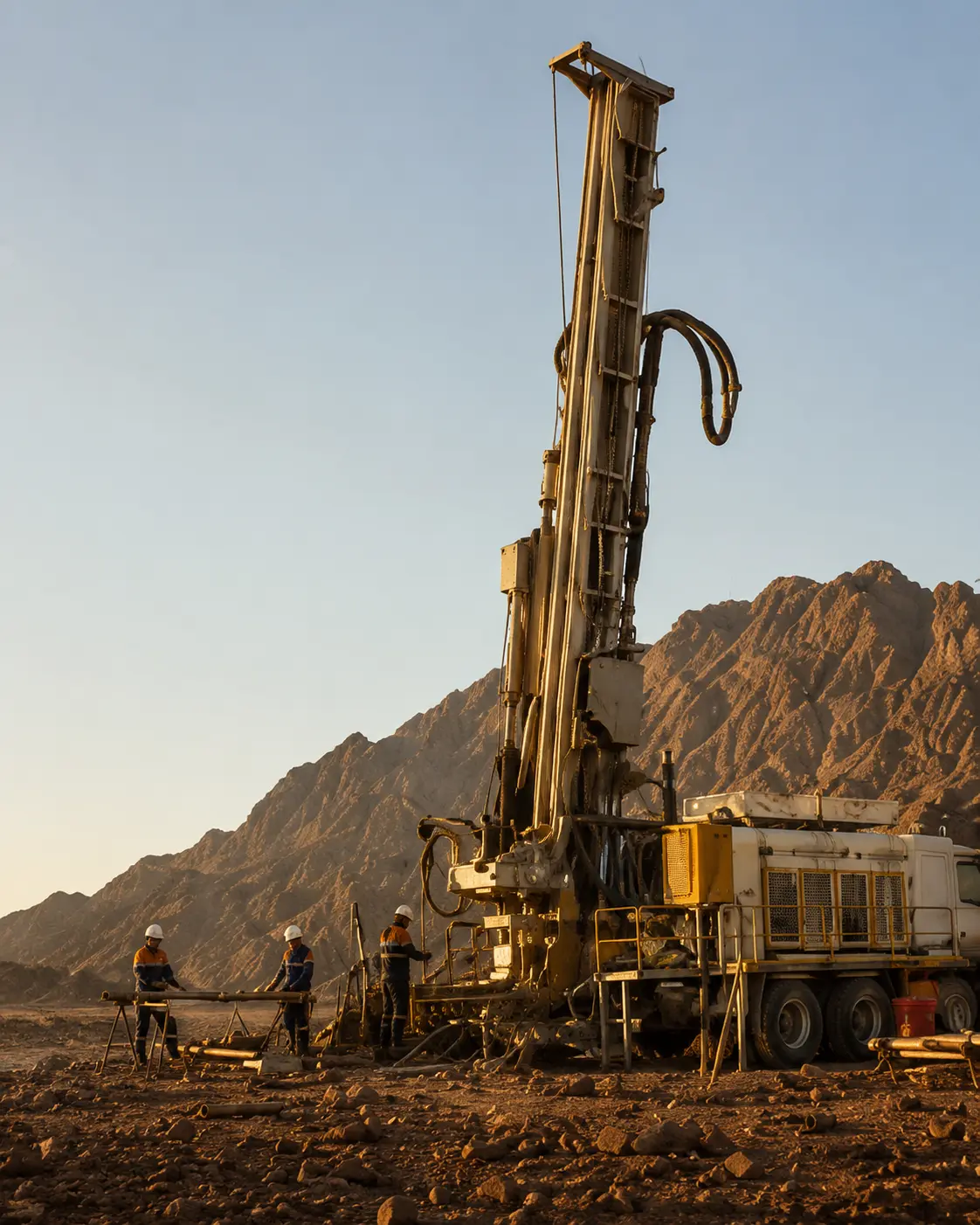 Exploration drilling rig in Saudi Arabia